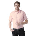 RIAG Pink Men's Half Sleeves Solid Shirt | Grocsy