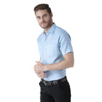 RIAG Light Blue Men's Half Sleeves Solid Shirt | Grocsy