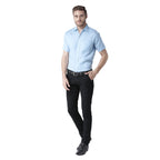 RIAG Light Blue Men's Half Sleeves Solid Shirt | Grocsy