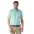 RIAG Green Men's Half Sleeves Solid Shirt | Grocsy