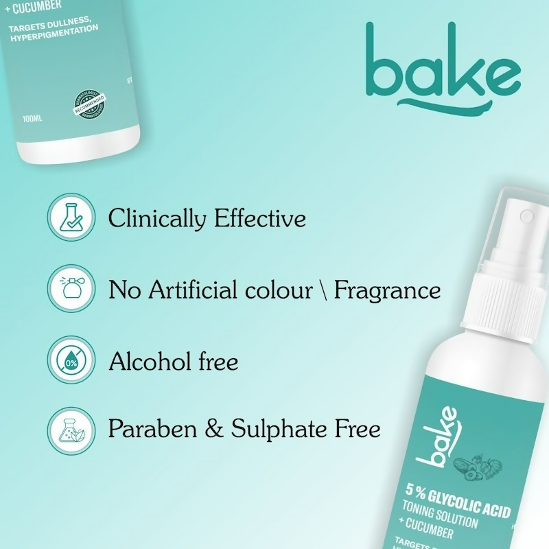 Bake 5% Glycolic Acid Toning Solution | Grocsy