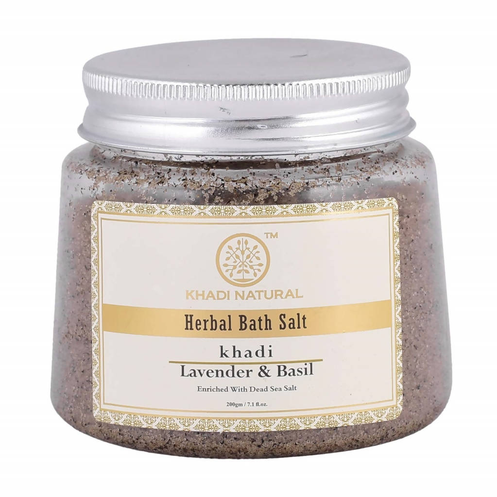 Khadi Natural Lavender & Basil Herbal Bath Salt | Grocsy
