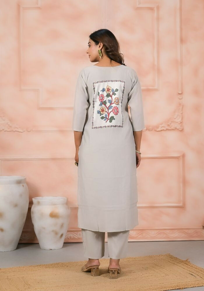 Ethnic Festive Wear Viscose Off White Stitched Suit With Dupatta - Anbazaar | Grocsy