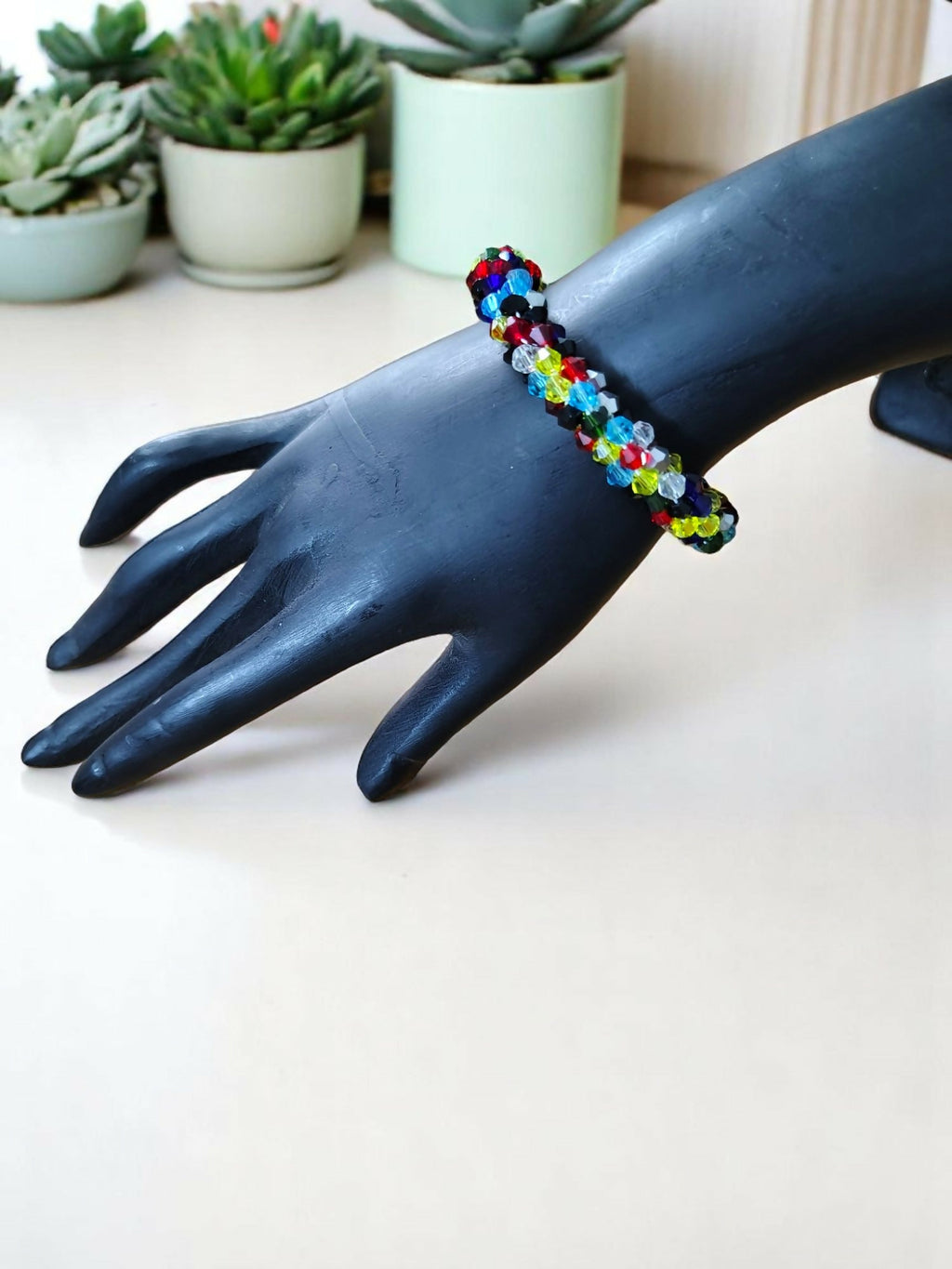 Inhanns Unisex Crystal Bloom – Adjustable Crystal Bead Bracelets - Multi Colour | Grocsy