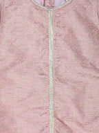 Ahalyaa Pink Poly Silk Straight Kids Kurta Palazzo Set For Girls | Grocsy