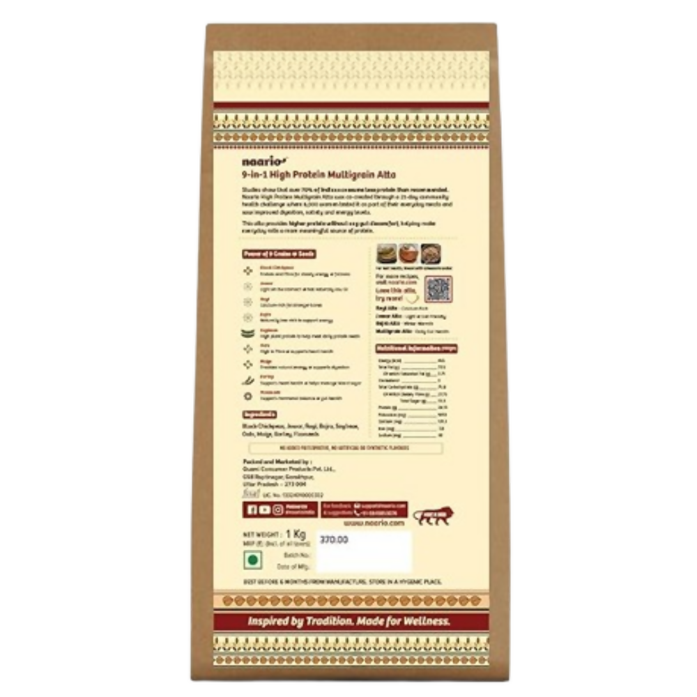 Naario 9-in1 Multigrain Atta (No Wheat) | Grocsy
