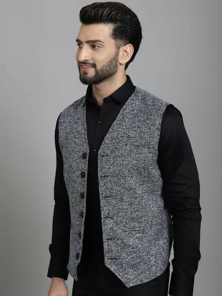 Even Apparels Solid Waistcoat - Blue | Grocsy