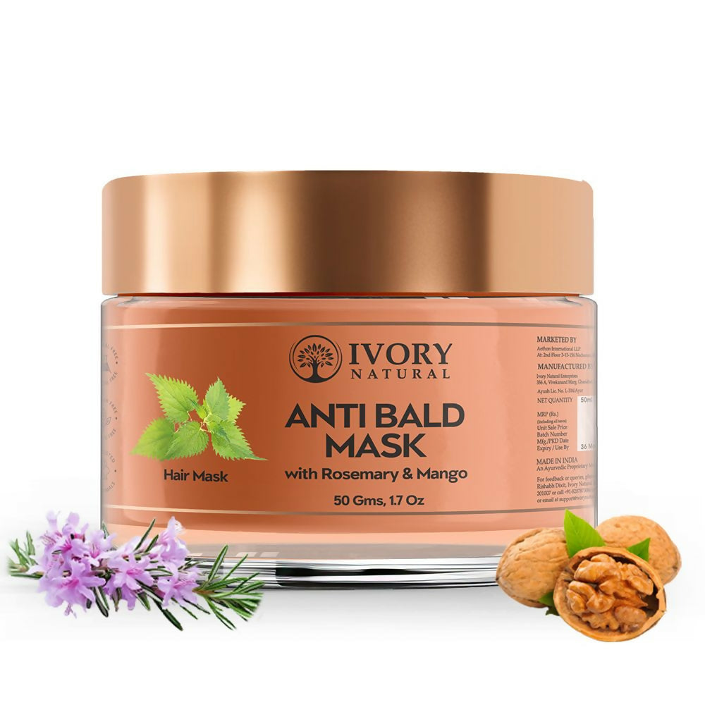 Ivory Natural Bald Mask For Hair - Hair Mask For Less Hair And Hair Thinning | Grocsy