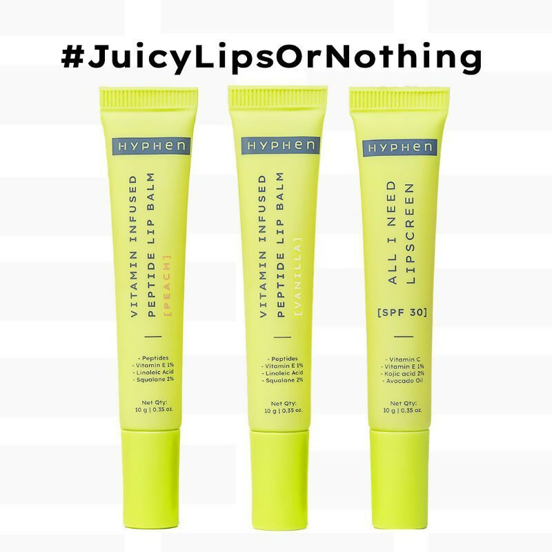Hyphen By Kriti Sanon Juicy Lips Or Nothing Lip Care Combo For Dry & Chapped Lips, Hydrates & Moisturizes | Grocsy