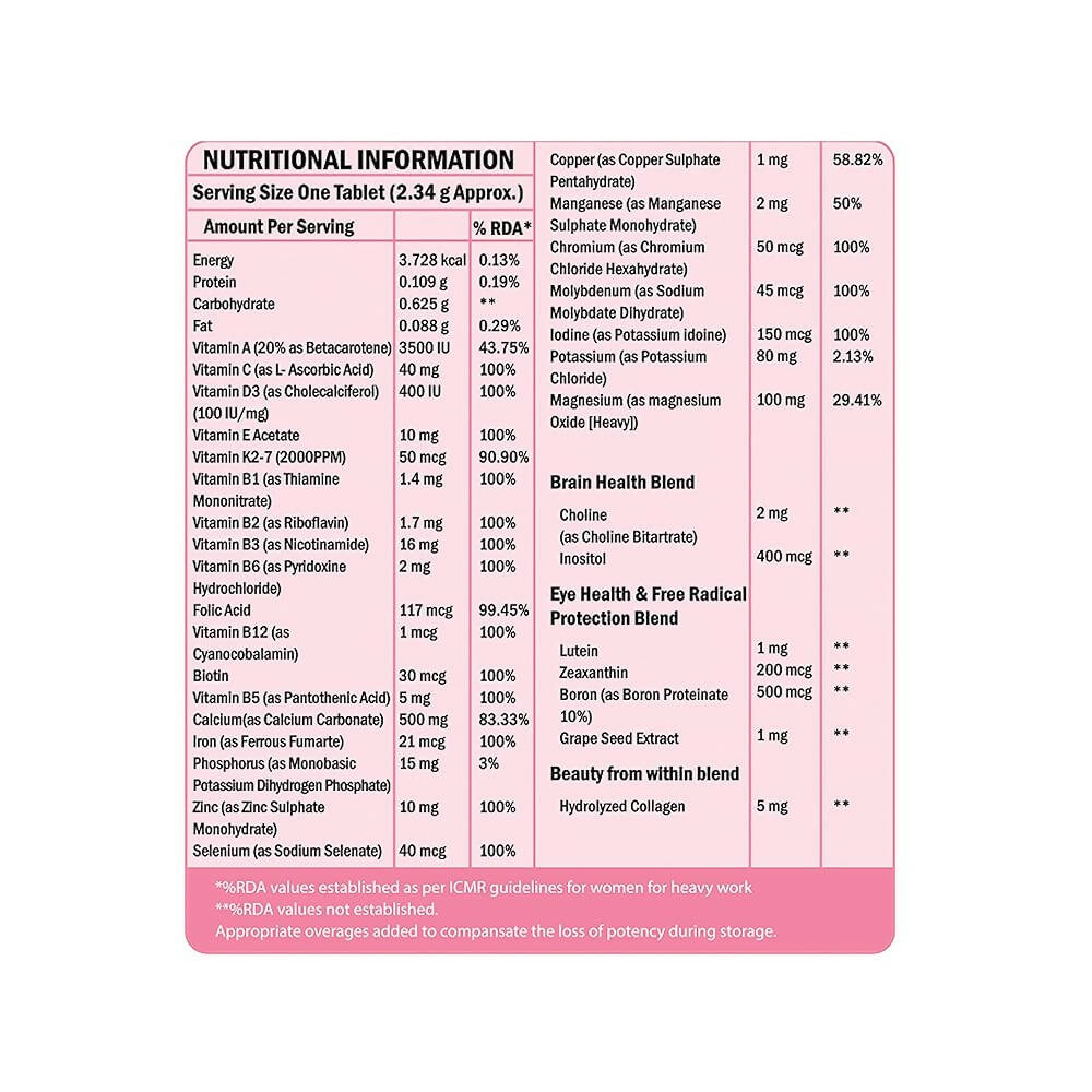 Scitron Multi Women Daily Multi-Vitamin Tablets | Grocsy