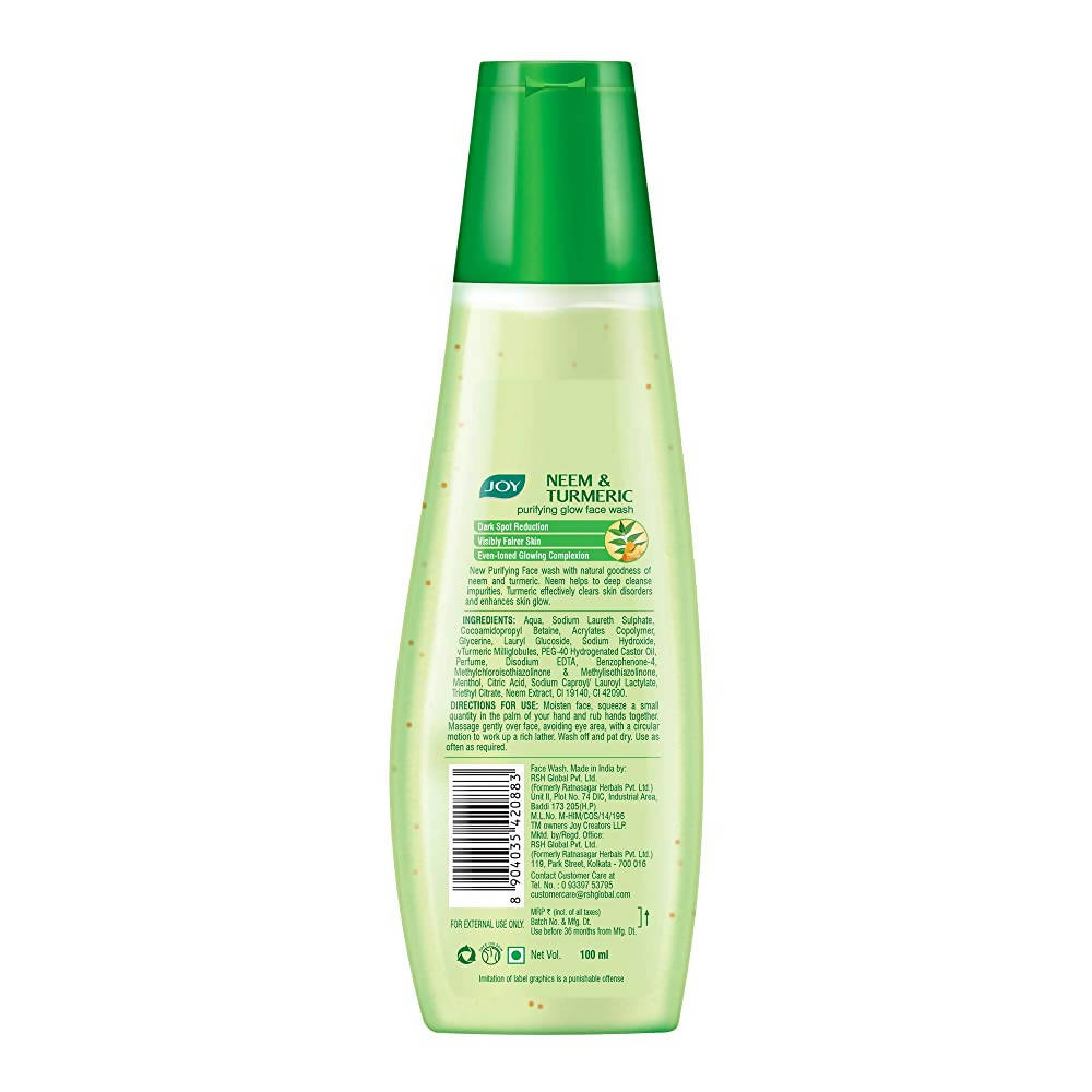 Joy Neem & Turmeric Purifying Glow Face Wash | Grocsy