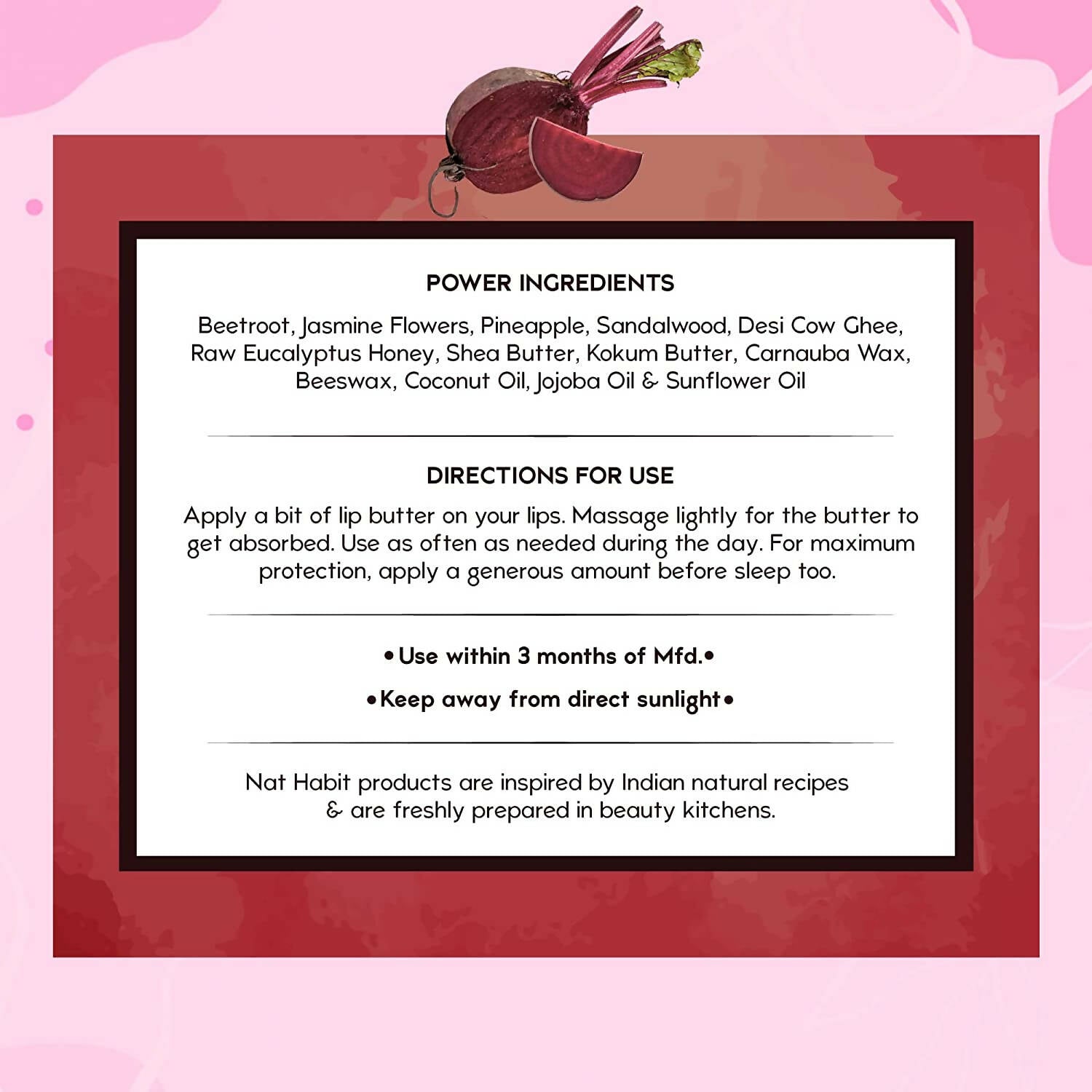 Nat Habit Beetroot Crush Lip Balm | Grocsy