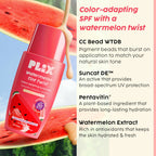 PLIX The Plant Fix Watermelon Tint Twist Color-Adapting Sunscreen For Light Coverage & Instant Glow | Grocsy