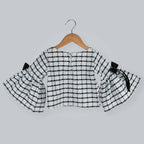Pink Cow Fashions Box Printed Top With Bow | Grocsy