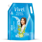 Vivel Cooling Body Wash Mint & Cucumber Moisturizing Shower Gel Supersaver XL Refill Pouch | Grocsy