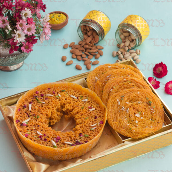 LMB Sweets Ghewar Phinni Platter | Grocsy