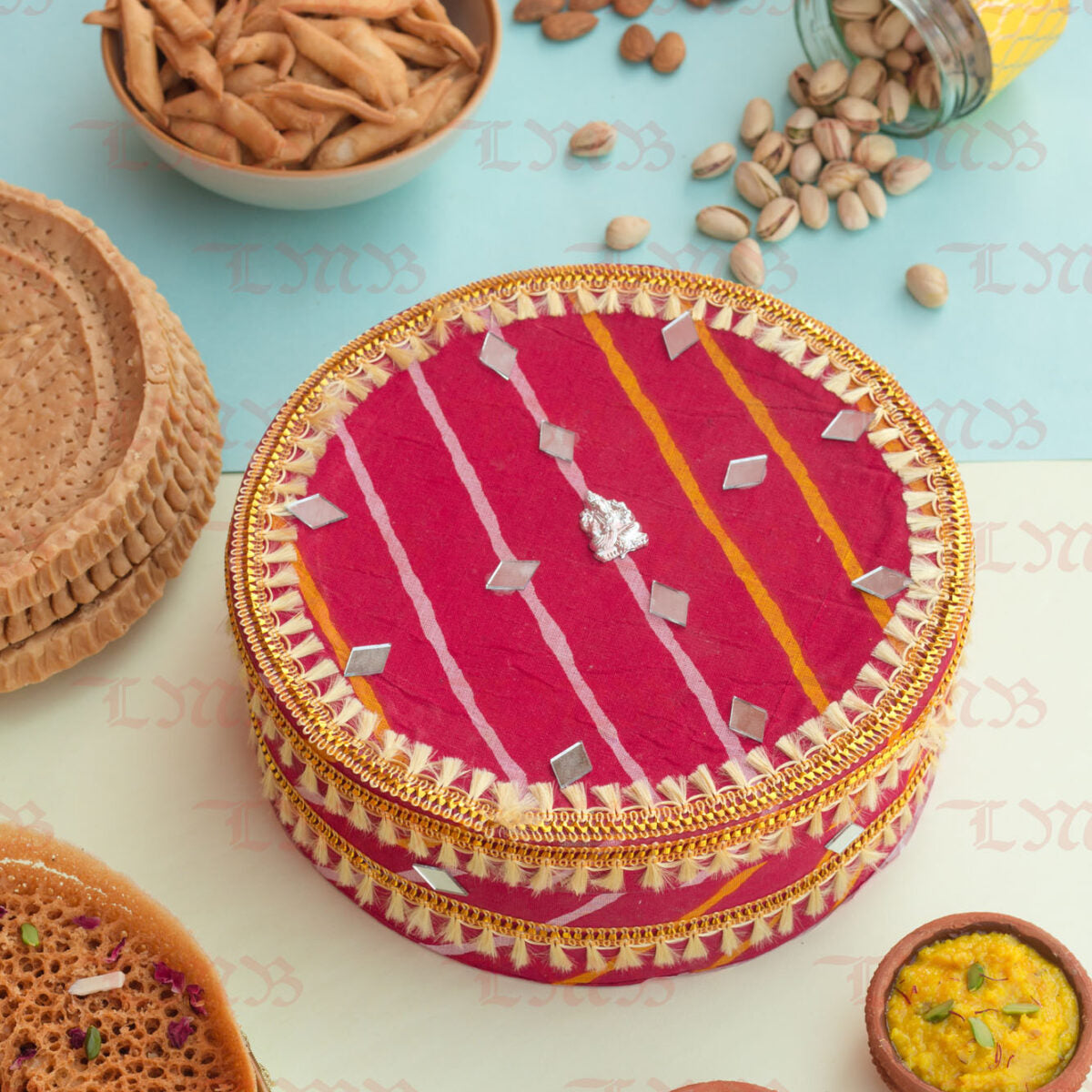 LMB Sweets Special Paneer Ghewar (Chunri Packing) (JPR) | Grocsy