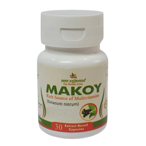 Deep Ayurveda Makoy 500mg Veg Capsules | Grocsy
