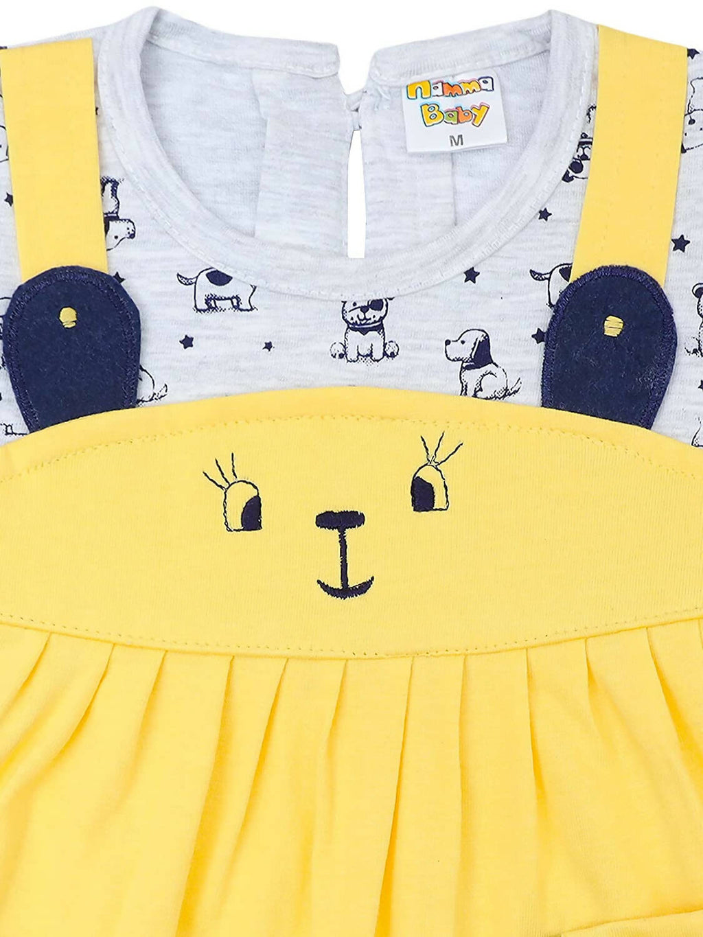 NammaBaby Baby Girl''s A-Line Mini Frock Dress - Yellow | Grocsy