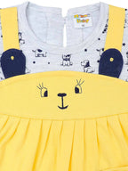 NammaBaby Baby Girl''s A-Line Mini Frock Dress - Yellow | Grocsy