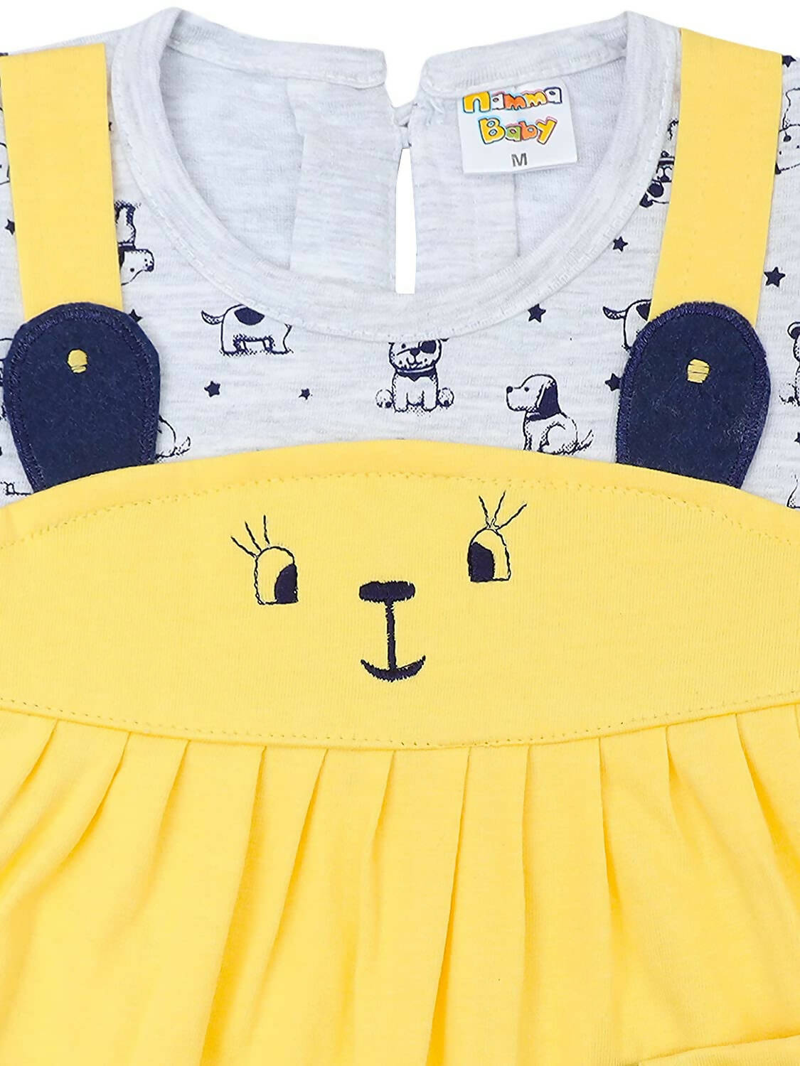 NammaBaby Baby Girl''s A-Line Mini Frock Dress - Yellow | Grocsy