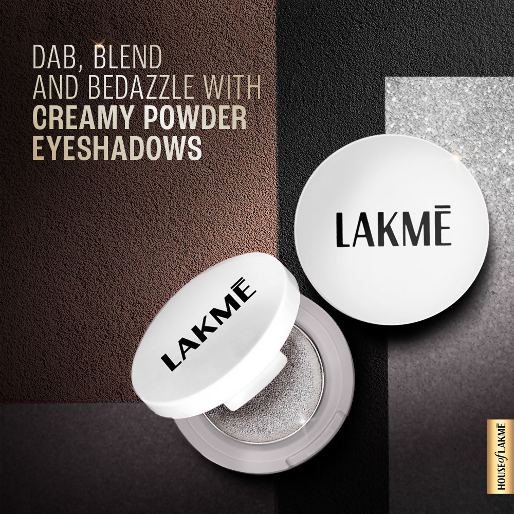 Lakme 9 To 5 Eyeconic Cream Powder Eyeshadow Stack - Smokey Diva | Grocsy