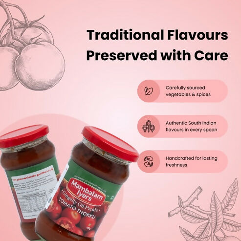 Mambalam Iyers Tomato Thokku Pickle | Grocsy