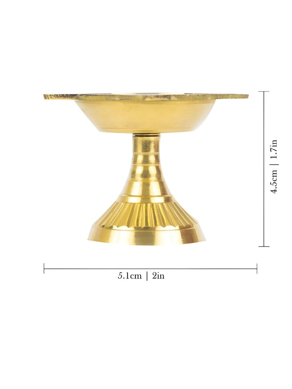 Spillbox Gold-Toned Brass Diya Pooja Essential | Grocsy