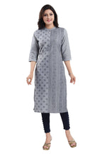 Snehal Creations Grey Cotton Silk Formal Wear Tunic For Women | Grocsy