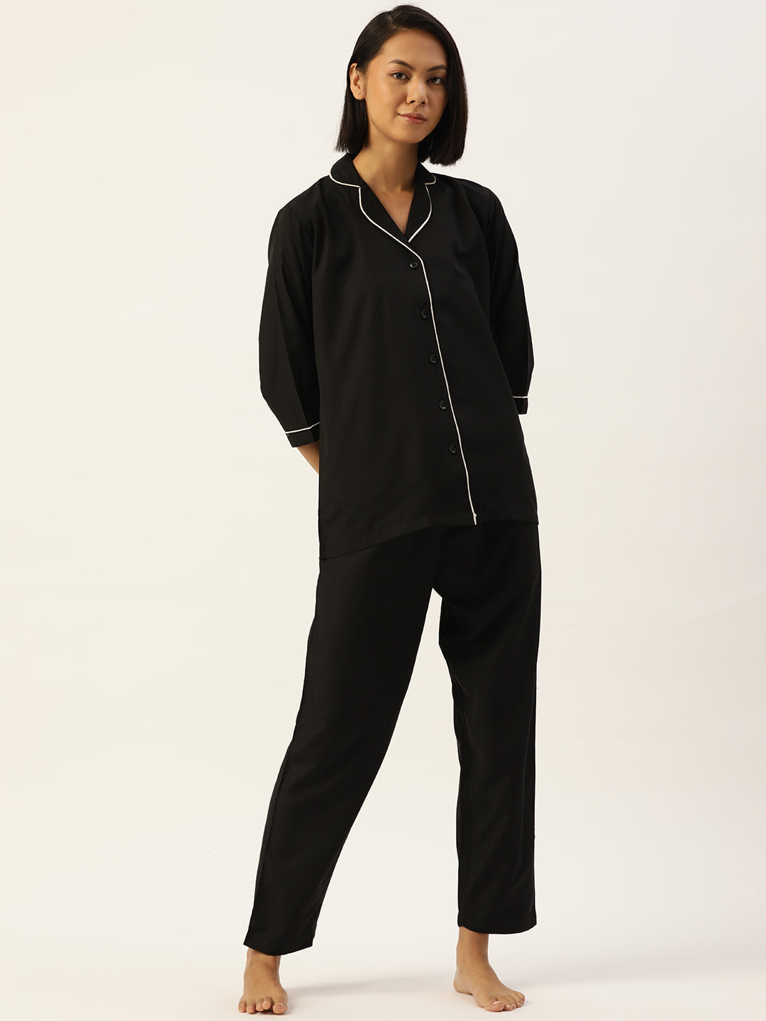 Jainish Women Black Night suit ( LNS 001Blackxxx ) | Grocsy