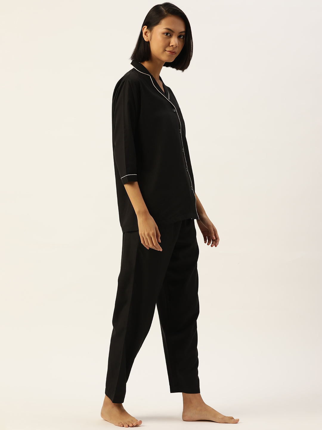 Jainish Women Black Night suit ( LNS 001Blackxxx ) | Grocsy