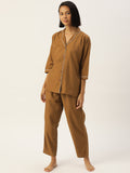 Jainish Women Brown Night suit ( LNS 001Brown ) | Grocsy