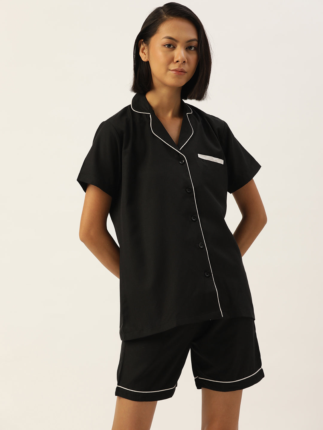 Jainish Women Black Night suit ( LNS 002Black ) | Grocsy
