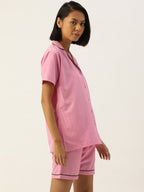 Jainish Women Pink Night suit ( LNS 002Pink ) | Grocsy