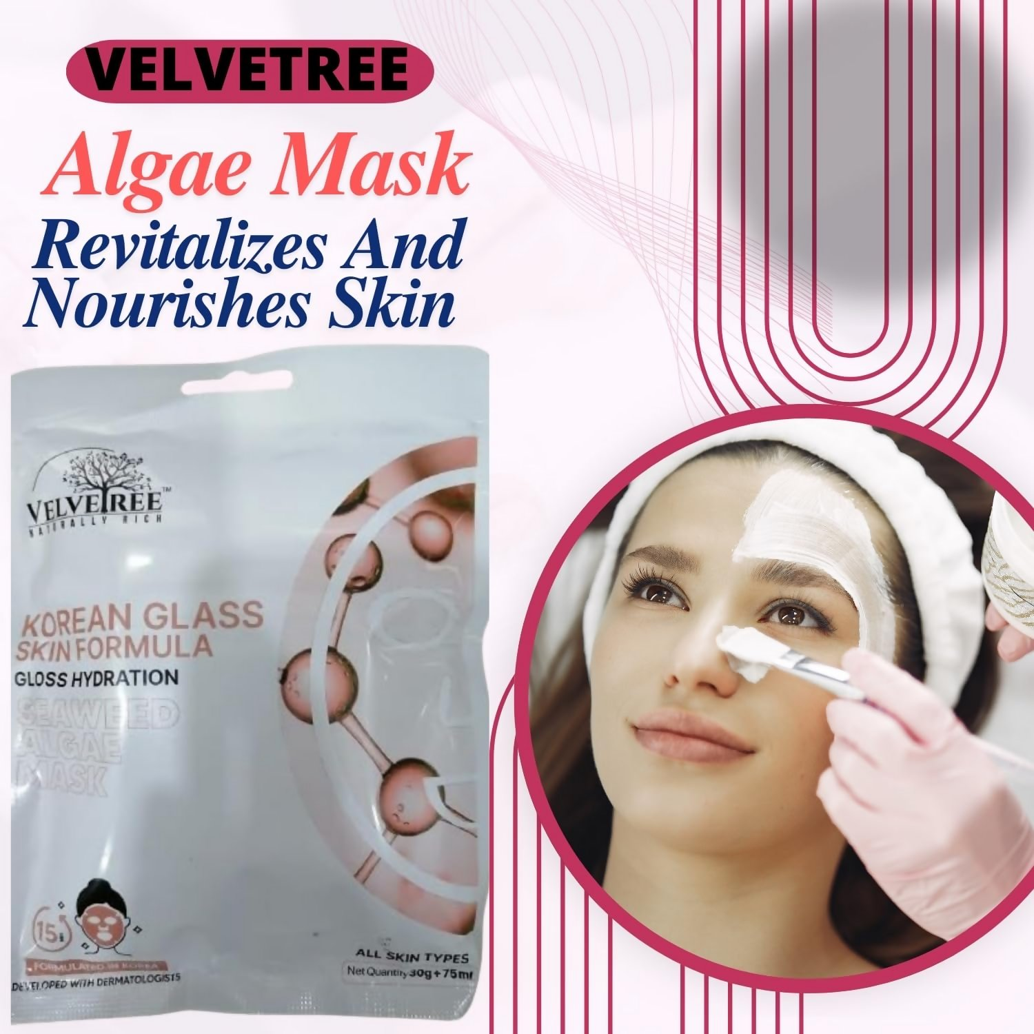 Velvetree Deep Cleansing Face Mask For Glowing Skin | Grocsy