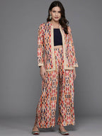 Ahalyaa Women Printed Ethnic Co-Ords - Blue Color | Grocsy