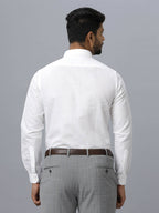 Ramraj Cotton Mens Full Sleeve White Shirt Plus Size - Justice White | Grocsy