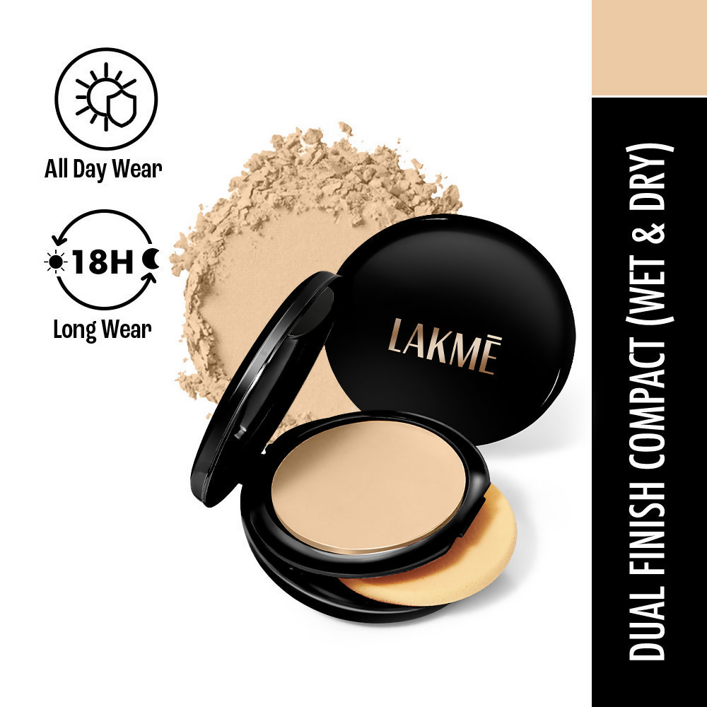 Lakme Xtraordin-Airy Compact, 2 In 1 Compact + Foundation, Lightweight, SPF17 - 01 Classic Ivory | Grocsy