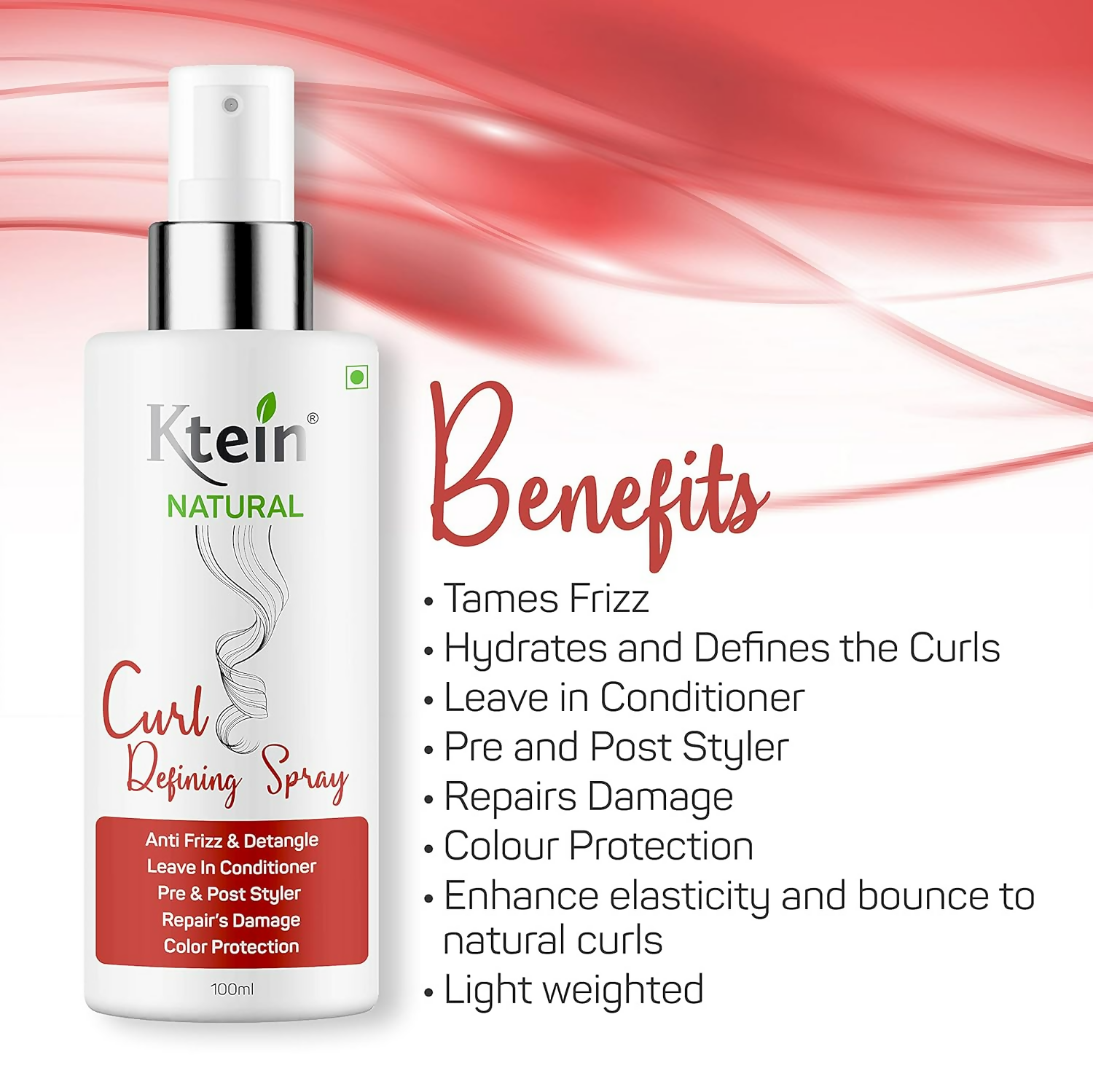 Ktein Natural Curl Defining Spray | Grocsy