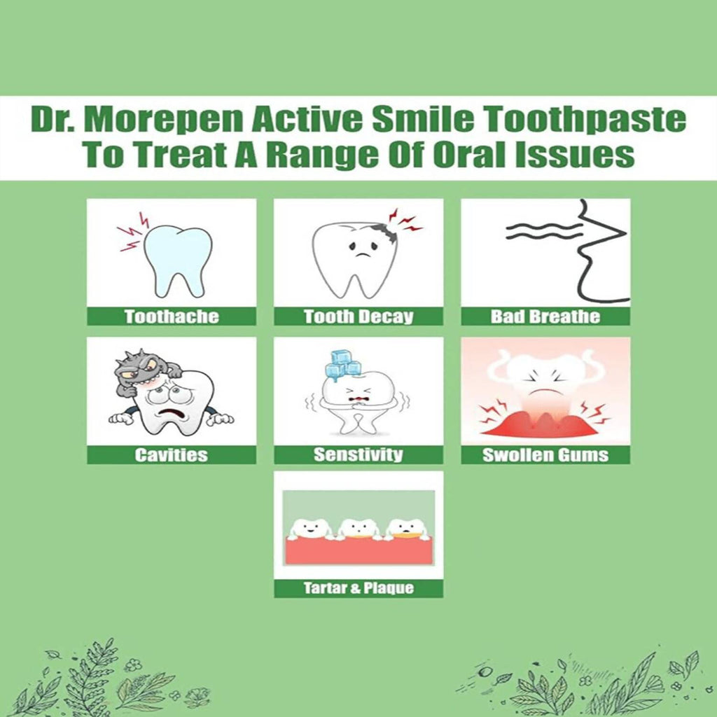 Dr. Morepen Active Smile Toothpaste with Bamboo Brush | Grocsy