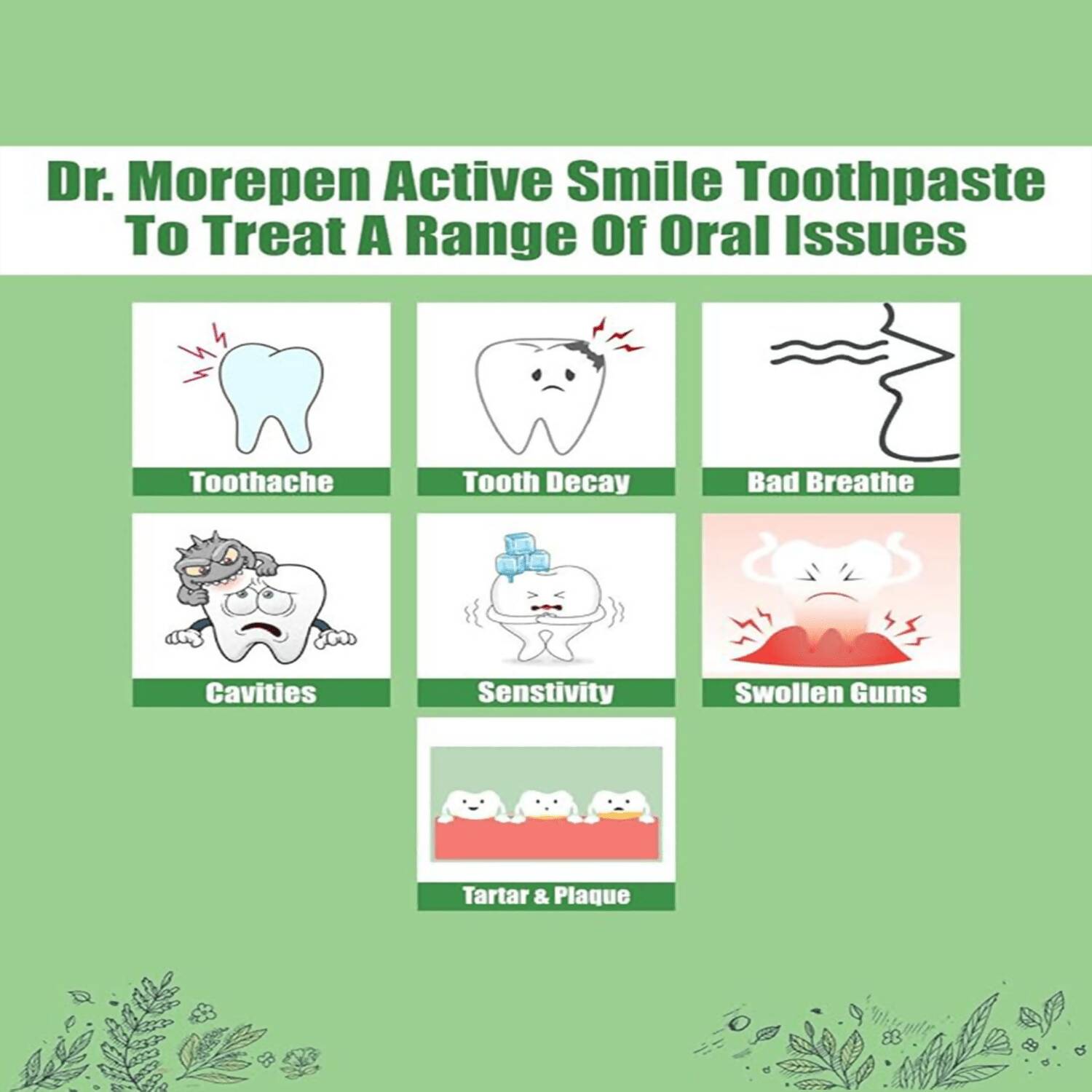 Dr. Morepen Active Smile Toothpaste with Bamboo Brush | Grocsy