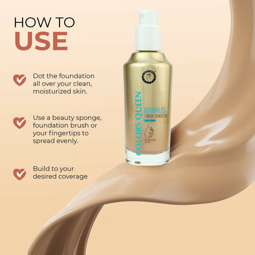 Colors Queen Airbrush Foundation With Primer - Rose Blush | Grocsy