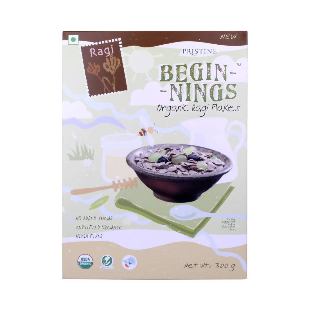 Pristine Beginnings Organic Ragi Flakes | Grocsy