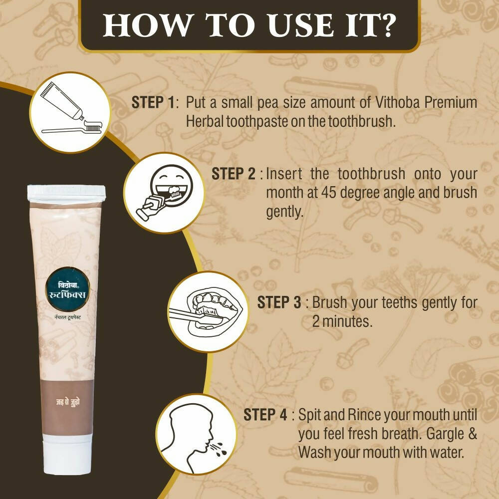 Vithoba Ayurvedic Rootfix Toothpaste | Grocsy