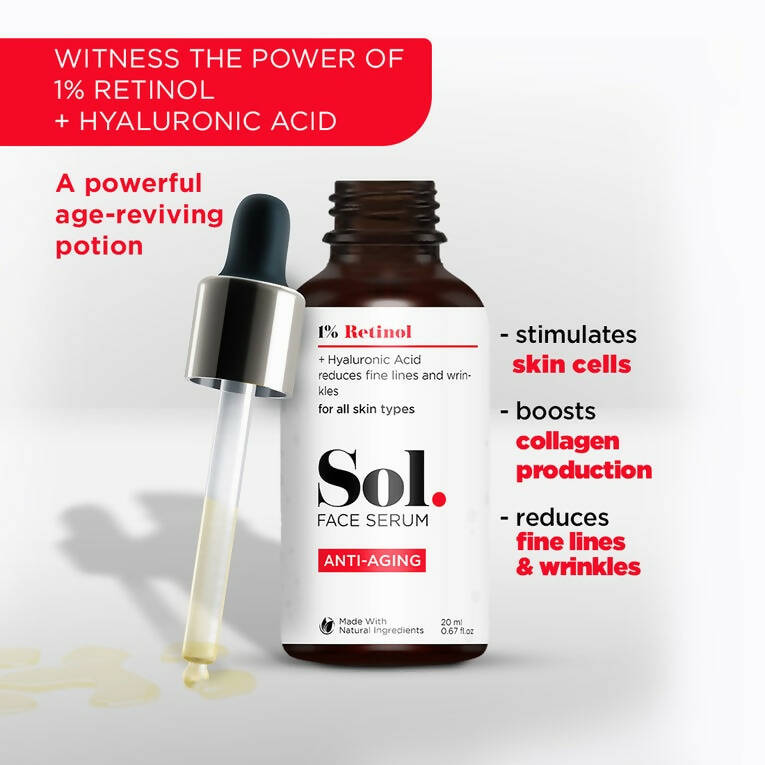 The Man Company Sol. 1% Retinol Anti-Aging Face Serum | Grocsy