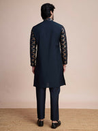 Vastranavya Traditional Festival Wear Pure Silk Thread & Sequence Embroidered Work Kurta | Grocsy