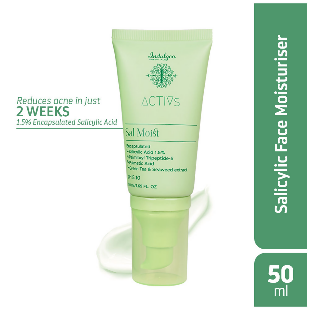 Indulgeo Essentials Sal Moist - Encapsulated Salicylic Acid Acne Healing Face Moisturiser 1.5% | Grocsy
