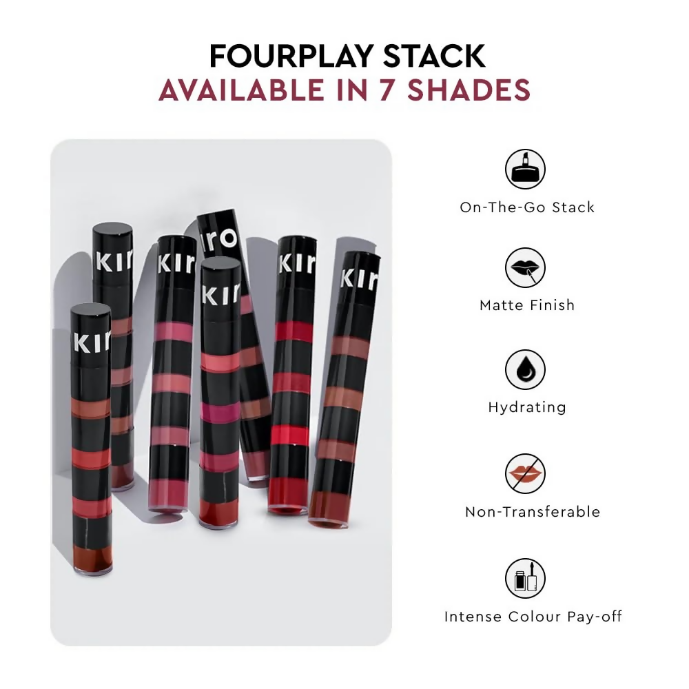 Kiro Four Play Non-Stop Airy Matte Liquid Lip Stack – Paramount Pink | Grocsy