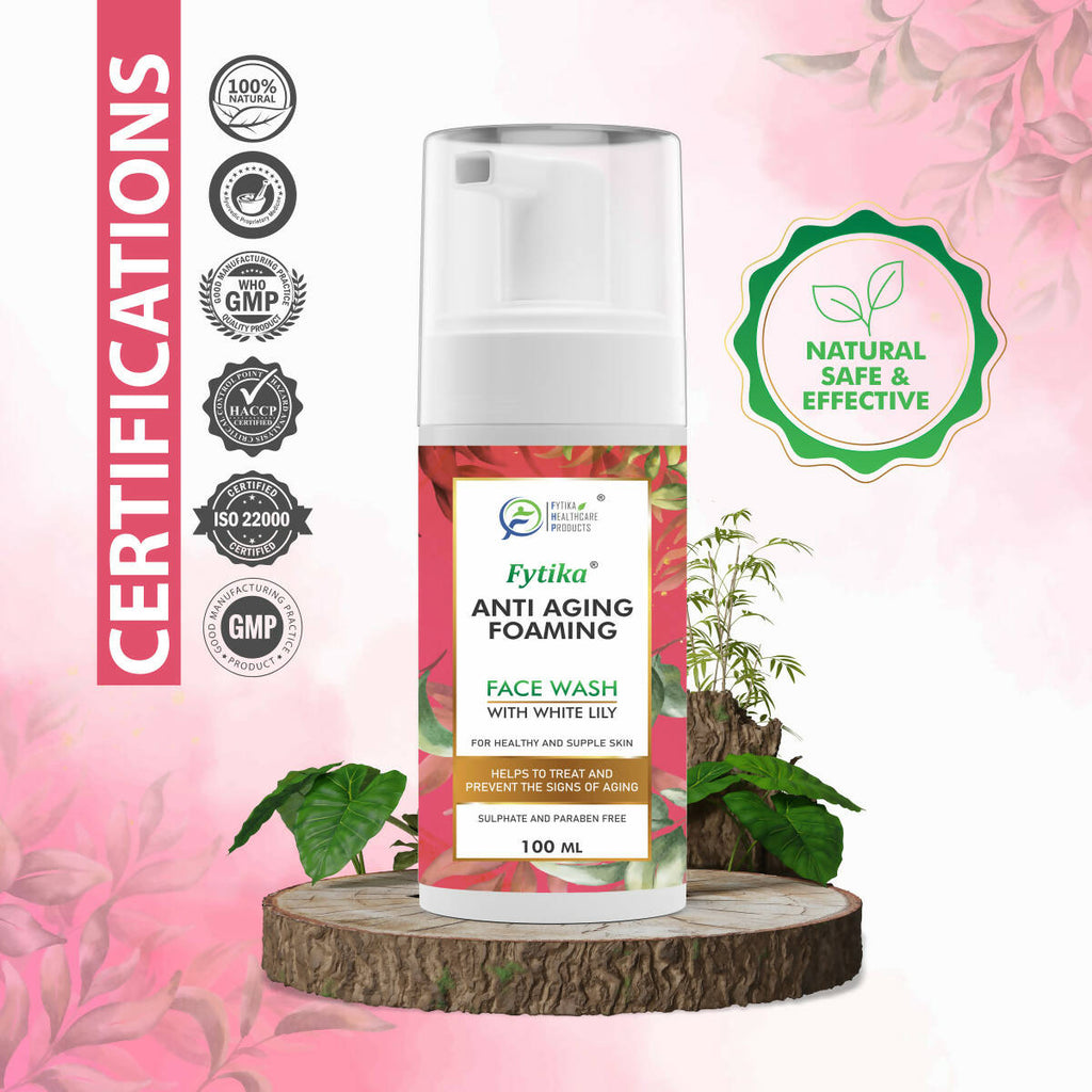 Fytika Anti Aging Foaming Face Wash with White lily | Grocsy