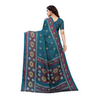 Vamika Printed Jute Silk Green Saree (Namita Green) | Grocsy